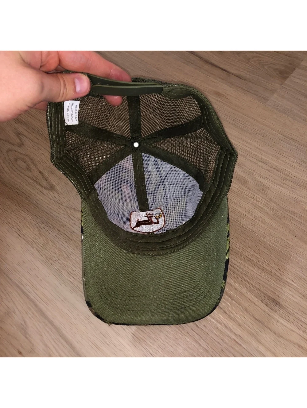 JOHN BEER DEERE NOVELTY CAMO MESH TRUCKER ALCOHOL SNAPBACK HAT DRINKING DEER